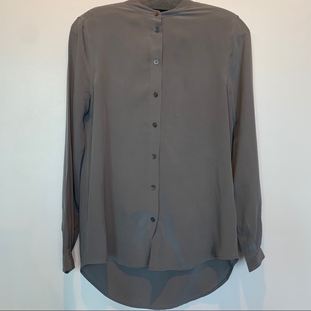 Equipment Gray Button Down Blouse - image 1